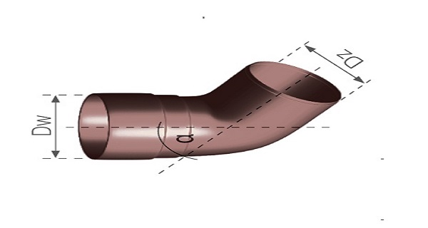 Колено трубы BRYZA 90 мм (белый/коричневый)